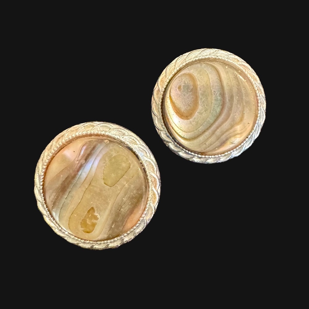 Vintage Oyster Silver Earrings (Clip Ons)